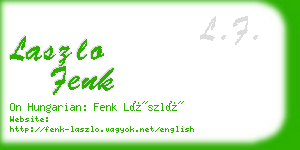 laszlo fenk business card